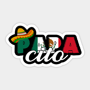 Papacito Family Cinco De Mayo Matchin Couple Mexican Dad Men Sticker